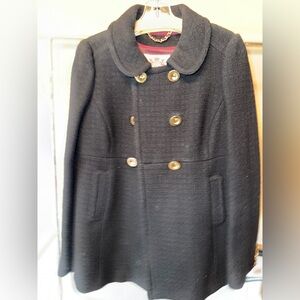 Juicy Couture Black Double-Breasted Pea Coat